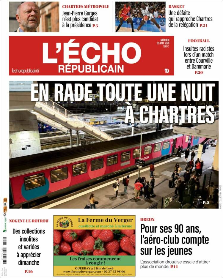 Portada de L'Echo Républicain (Francia)