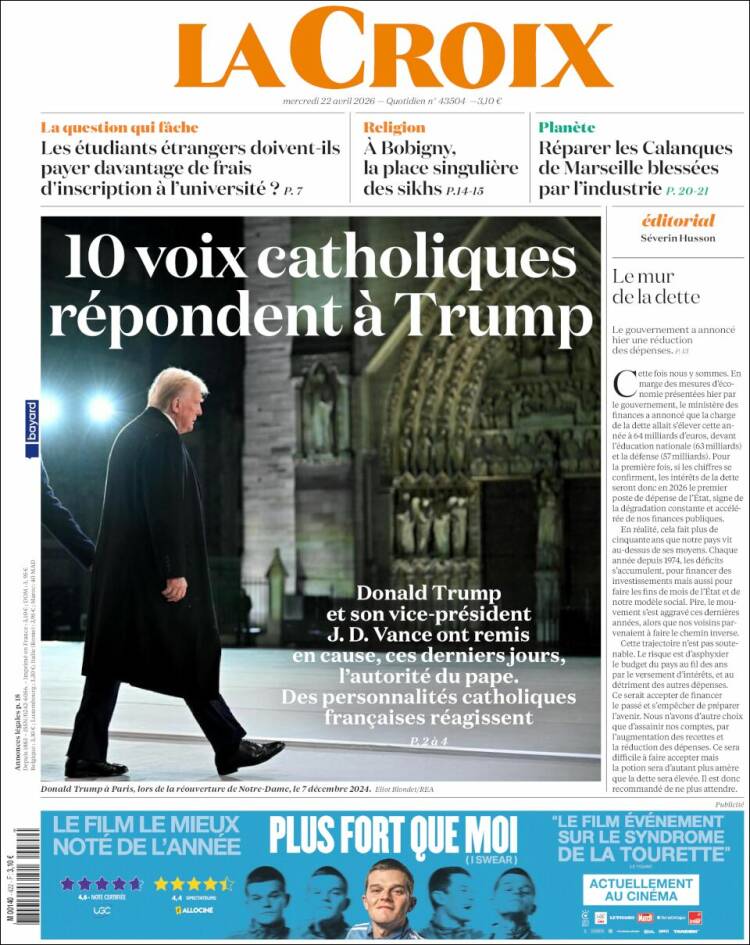 Portada de La Croix (Francia)