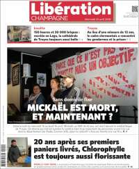 Portada de Libération Champagne (Francia)