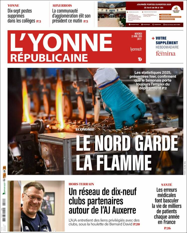 Portada de L'Yonne-Républicaine (Francia)