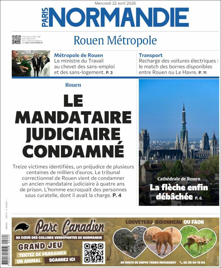 Portada de Paris Normandie (Francia)