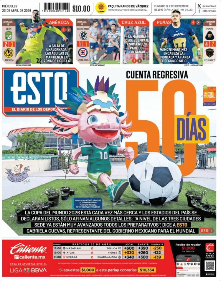 Portada de Esto (M&eacute;xico)