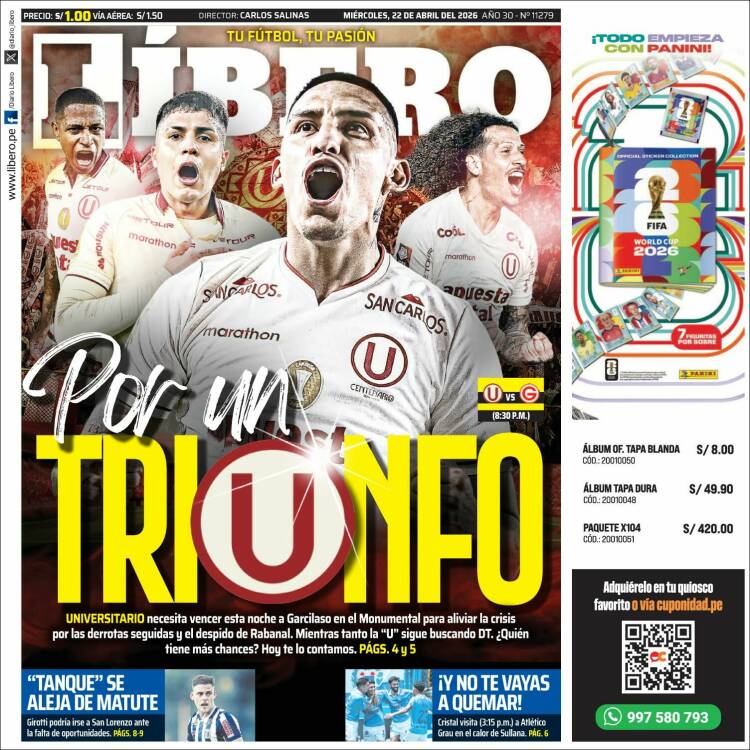 Portada de Líbero (Per&uacute;)