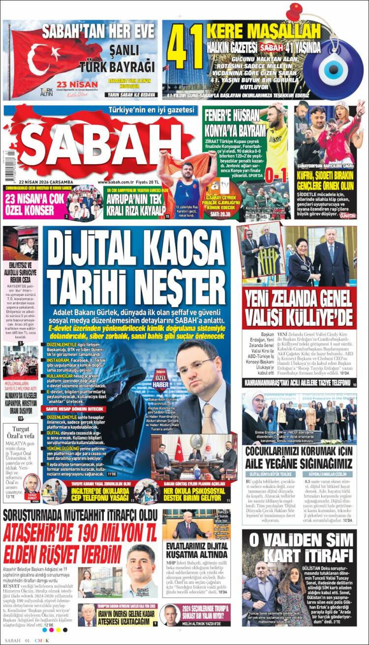 Portada de Sabah (Turqu&iacute;a)