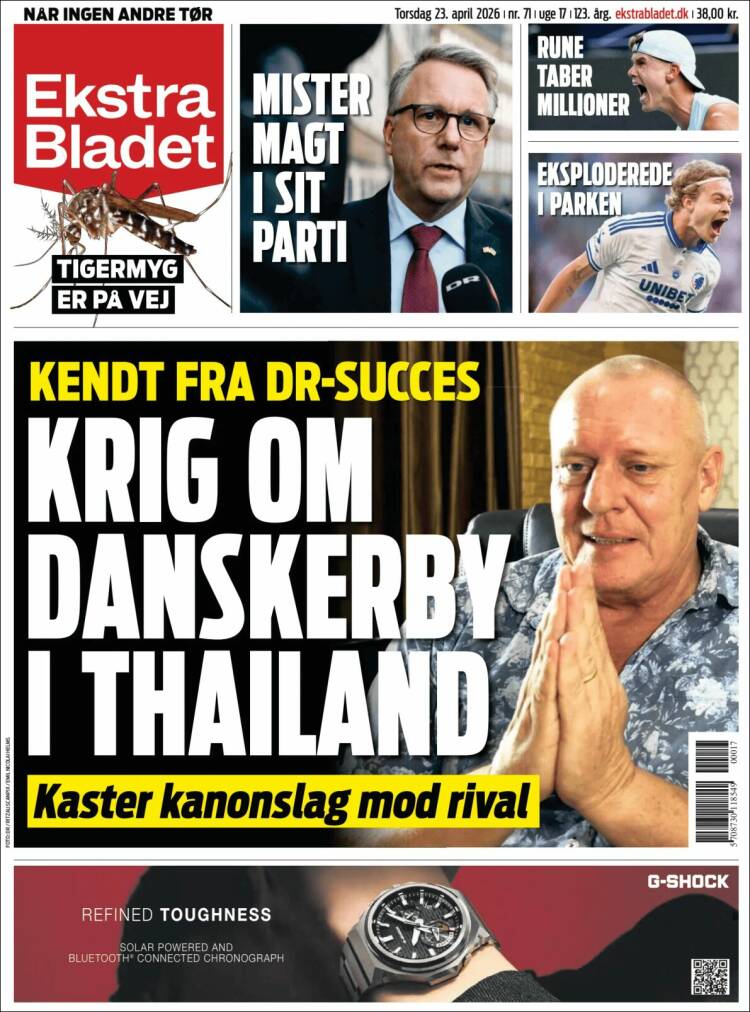 Portada de Ekstra Bladet (Dinamarca)