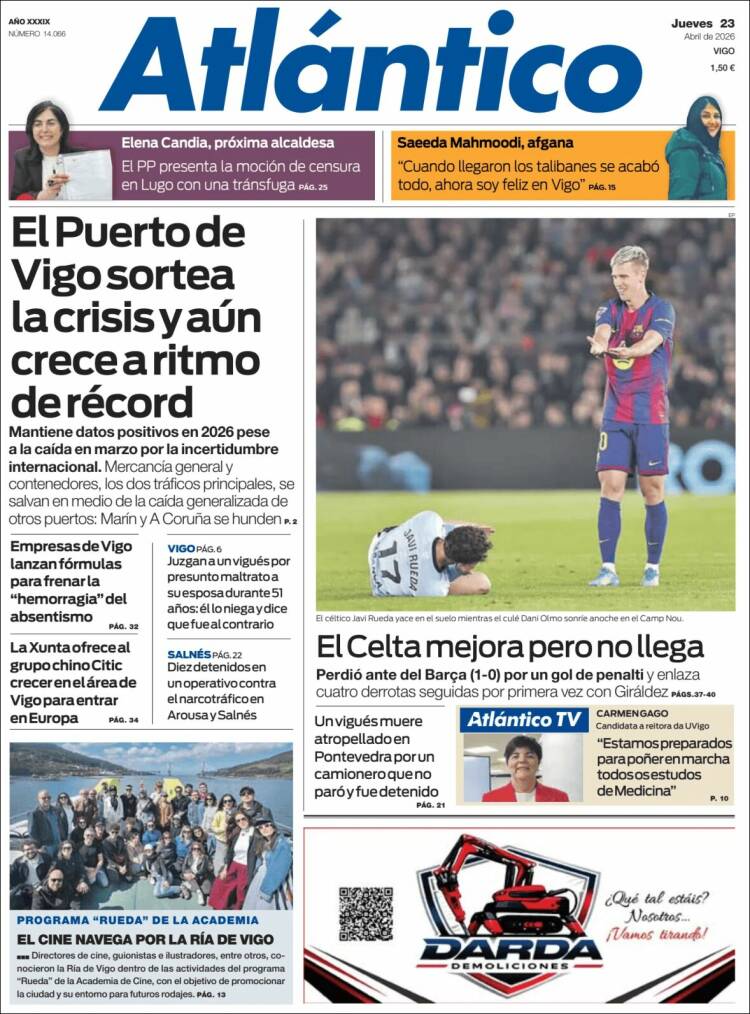 Portada de Atlántico Diario (Espa&ntilde;a)