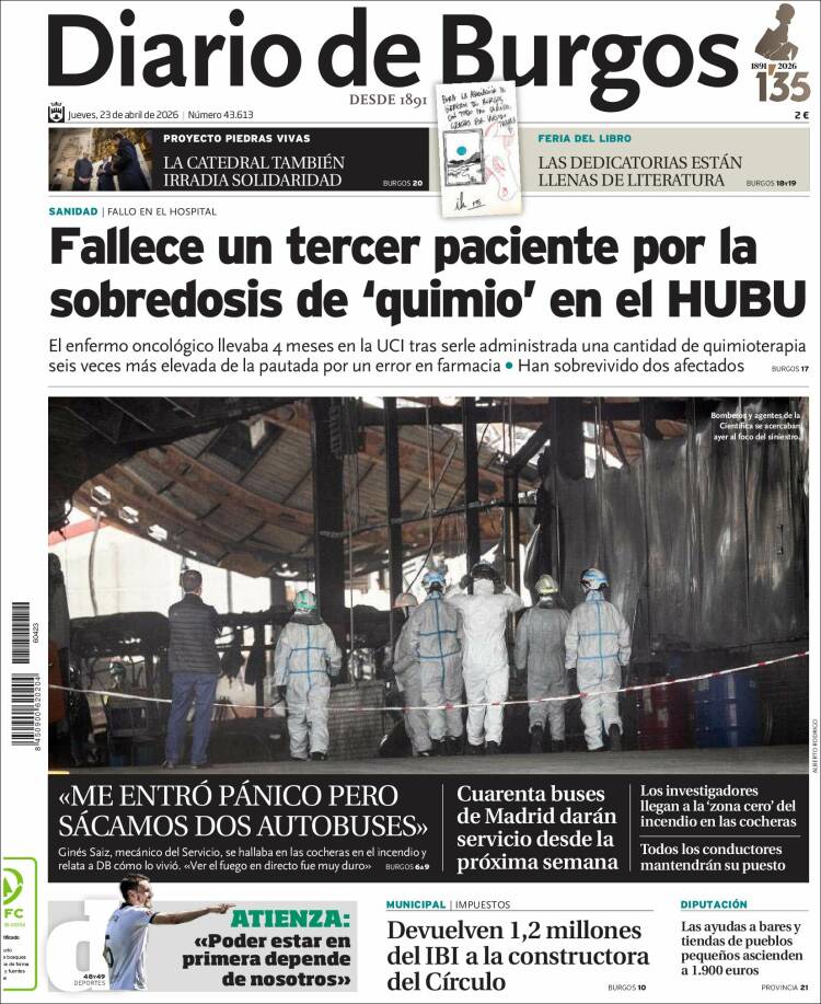 Portada de Diario de Burgos (Espa&ntilde;a)