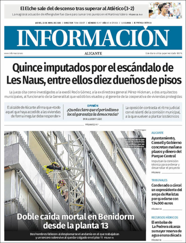 Portada de Diario Información (Espa&ntilde;a)