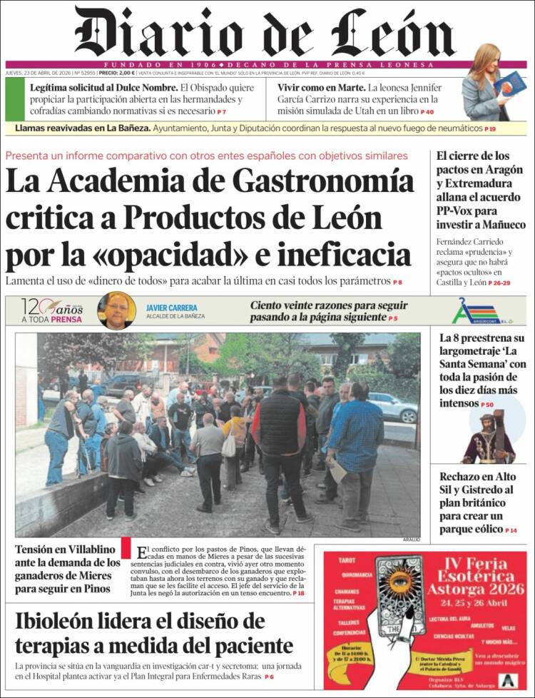 Portada de Diario de León (Espa&ntilde;a)