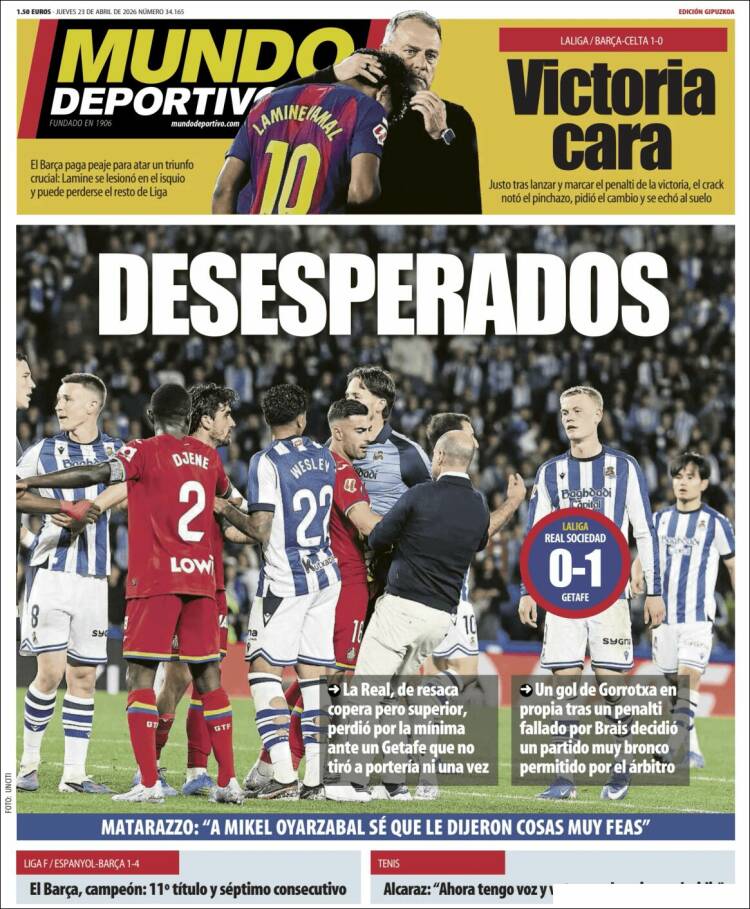 Portada de Mundo Deportivo Gipuzkoa (Espa&ntilde;a)