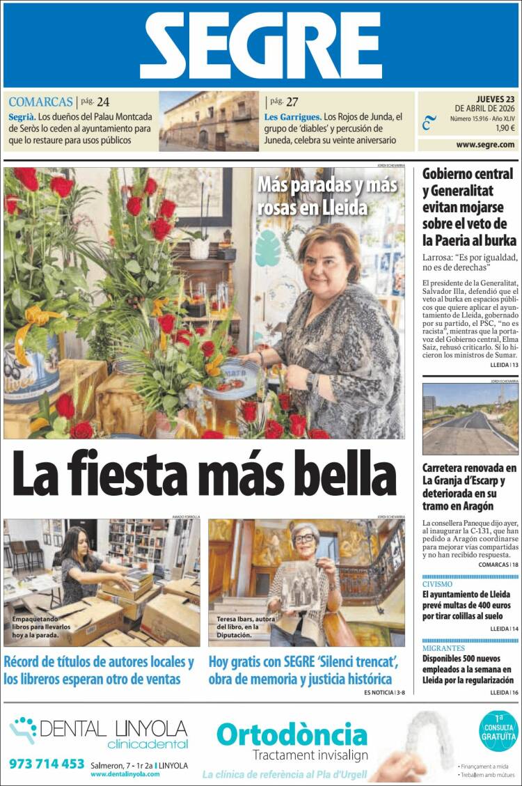 Portada de Segre  (Espa&ntilde;a)