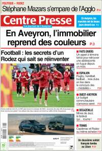 Portada de Centre Presse (Francia)