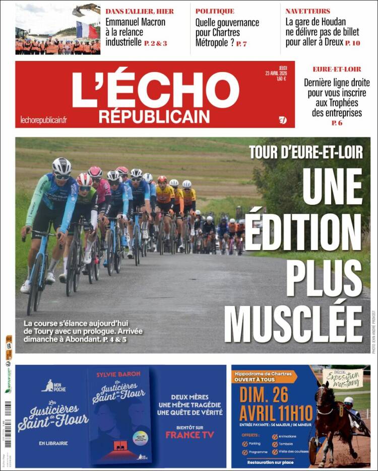 Portada de L'Echo Républicain (Francia)