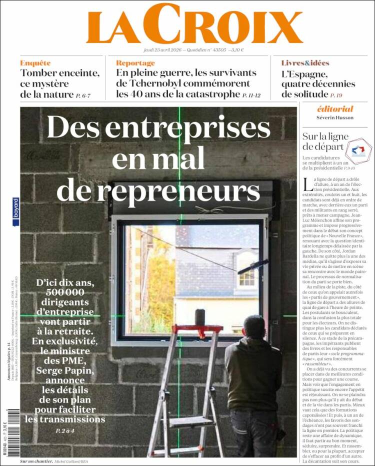 Portada de La Croix (Francia)