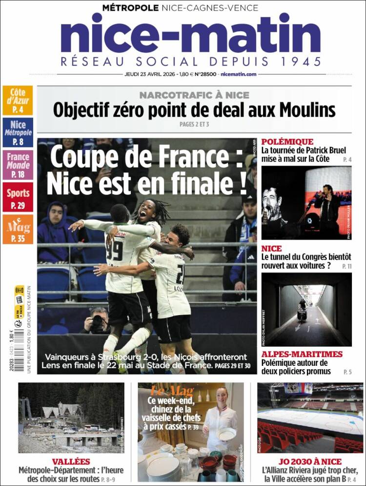 Portada de Nice-Matin (Francia)