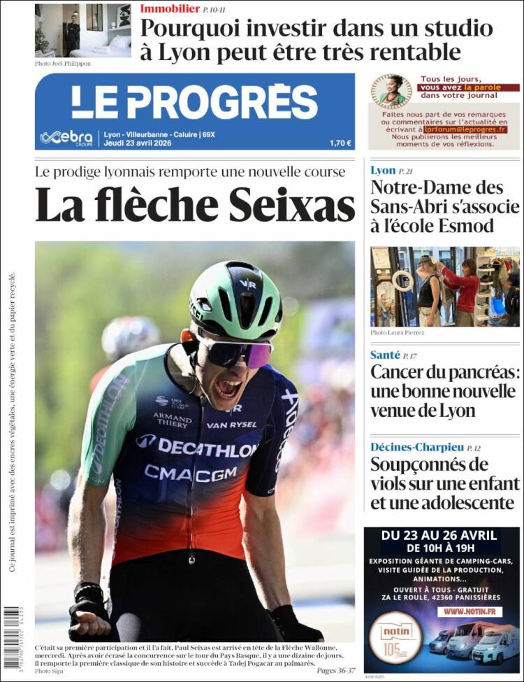 Portada de Progres de Fecamp (Francia)