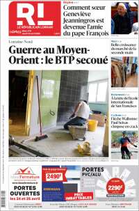 Portada de Le Republicain Lorrain (France)