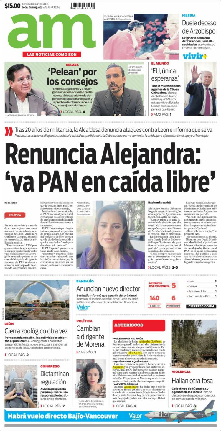 Portada de Al Día A.M. (M&eacute;xico)