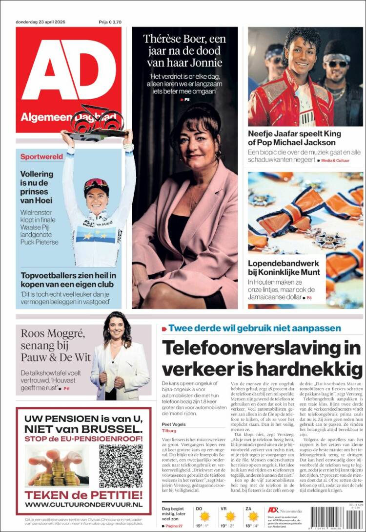 Portada de AD (Pa&iacute;ses Bajos)