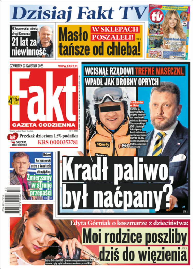 Portada de Fakt (Polonia)