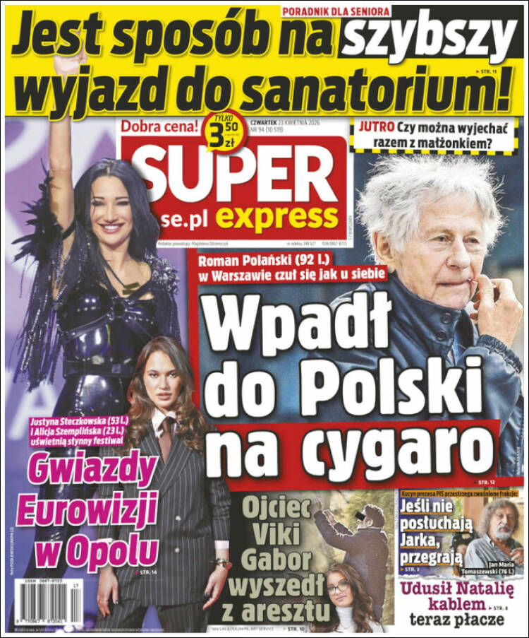 Portada de Super Express (Polonia)