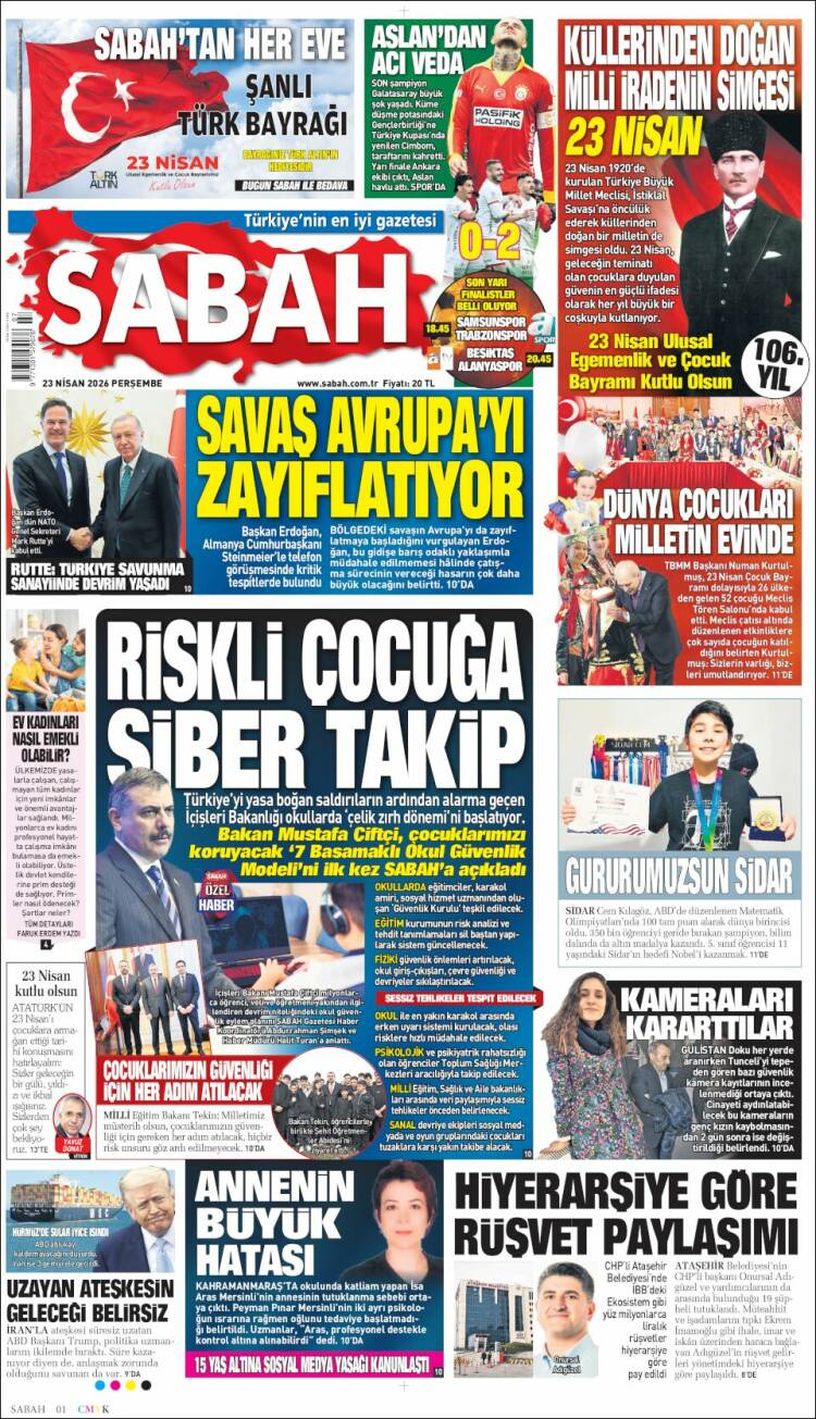 Portada de Sabah (Turqu&iacute;a)