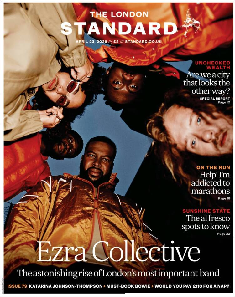 Portada de Evening Standard (Reino Unido)