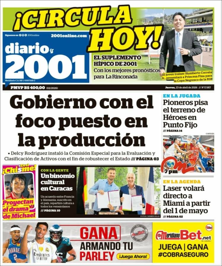 Portada de 2001 - Dosmiluno (Venezuela)