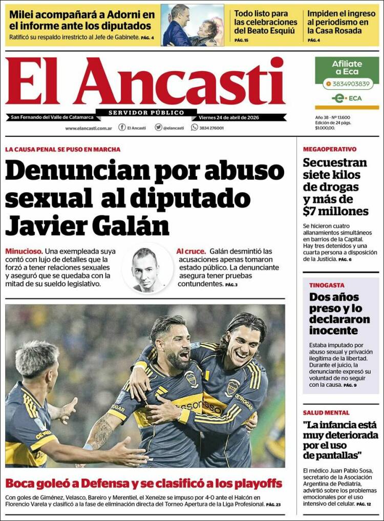 Portada de El Ancasti (Argentina)