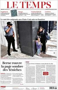 Portada de Le Matin (Switzerland)