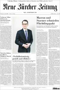 Portada de Neue Zürcher Zeitung (Switzerland)