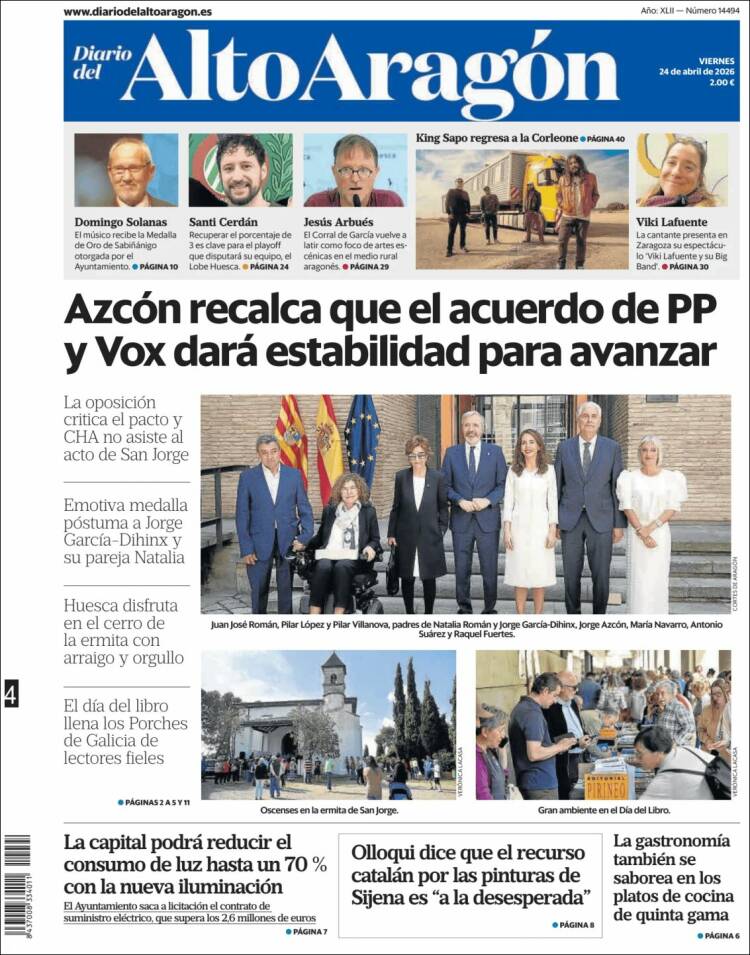Portada de Diario del AltoAragón (Espa&ntilde;a)
