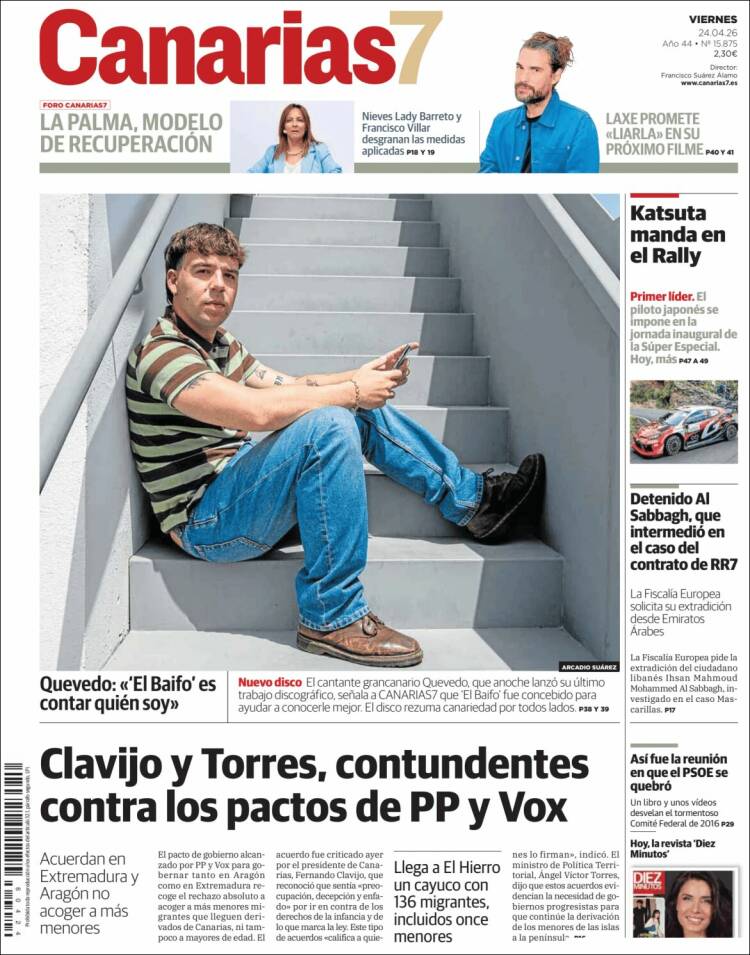 Portada de Canarias 7 (Espa&ntilde;a)