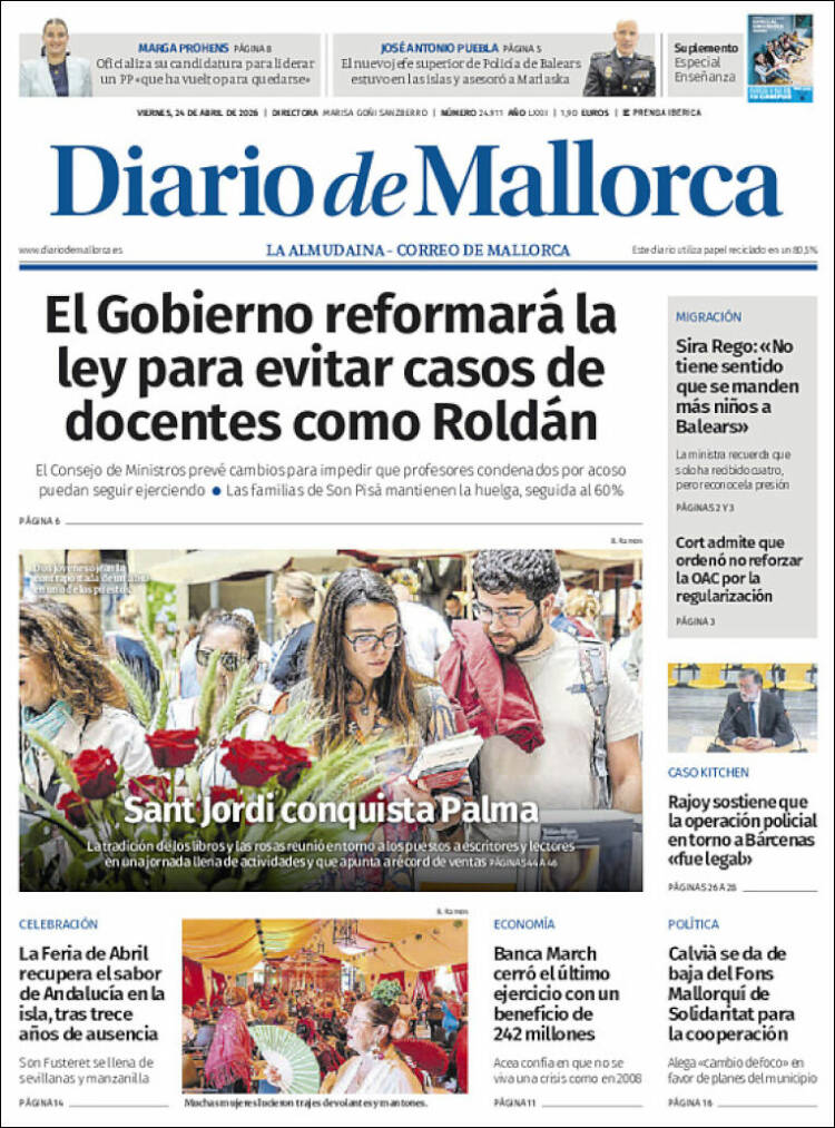 Portada de Diario de Mallorca (Spain)