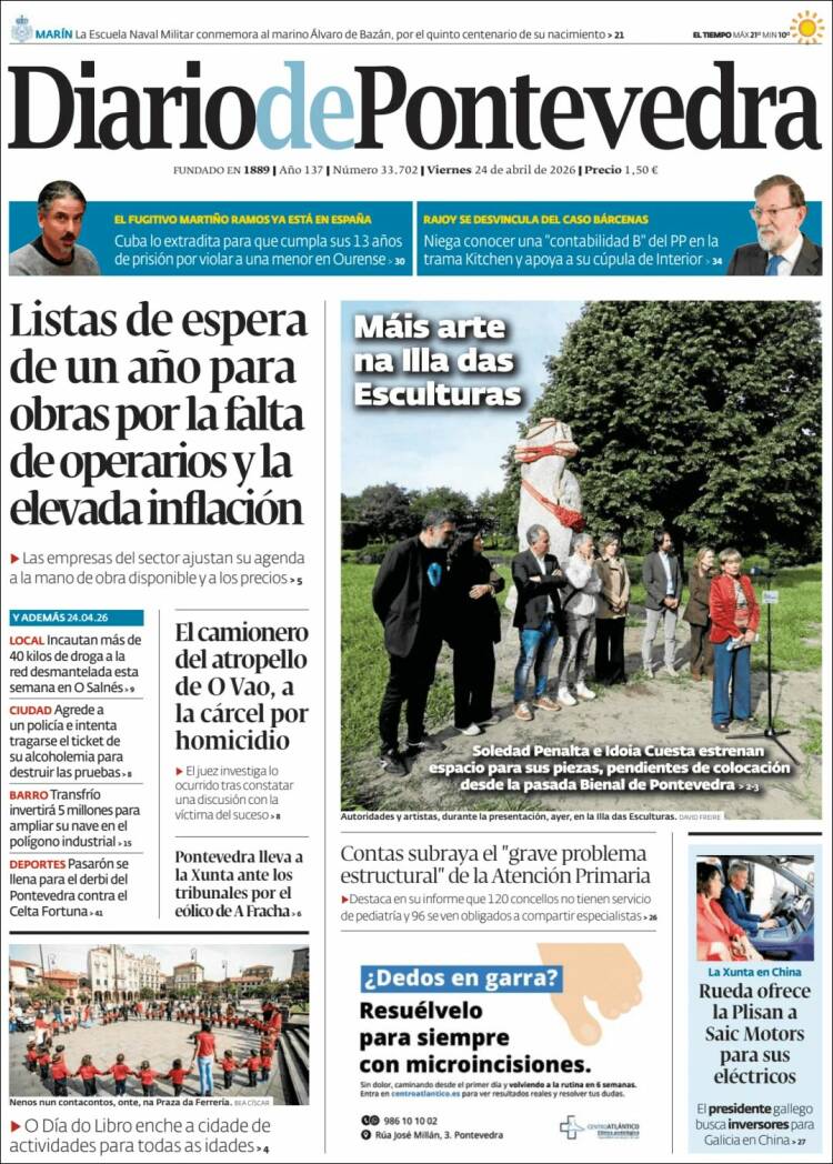 Portada de Diario de Pontevedra (Espa&ntilde;a)
