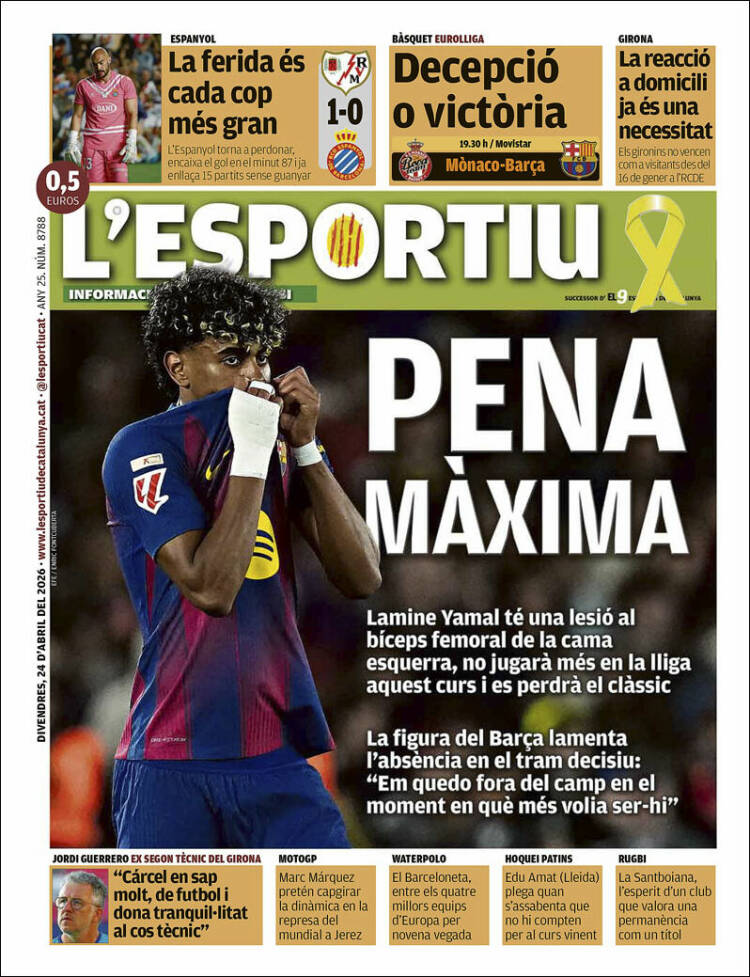 Portada de L'Esportiu (Espa&ntilde;a)