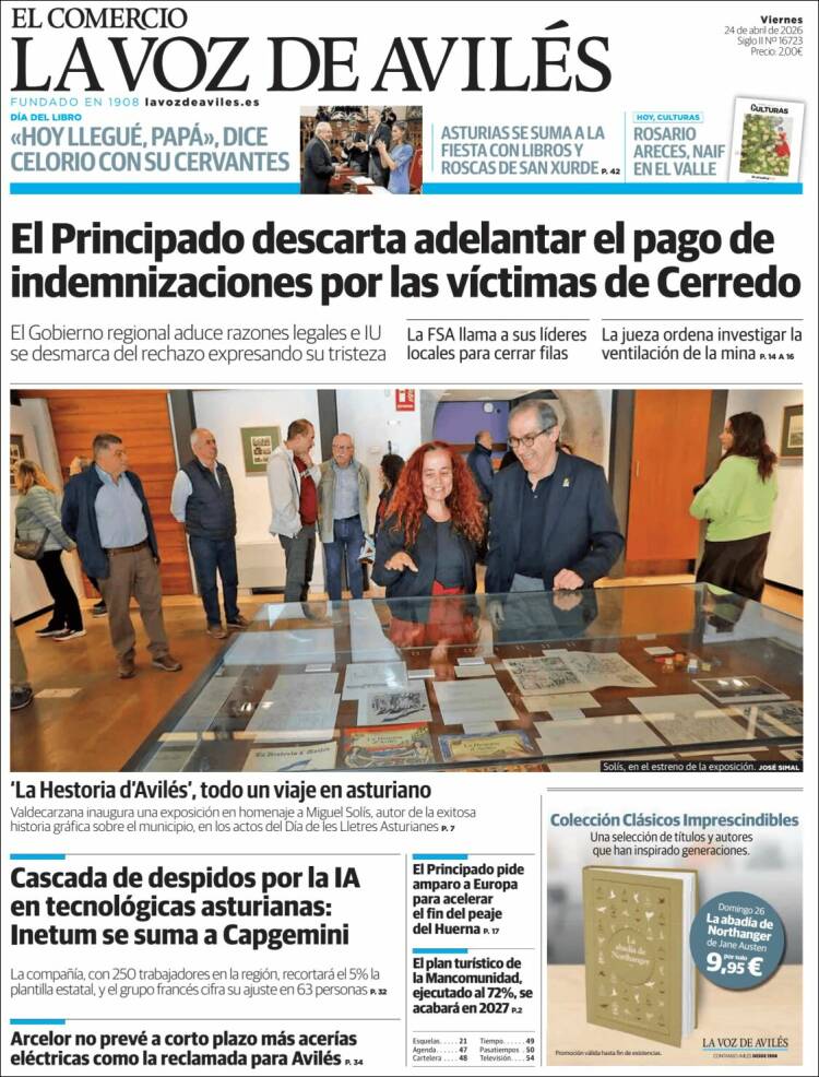 Portada de El Comercio - Avilés (Espa&ntilde;a)