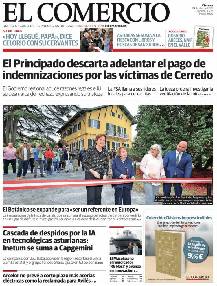 Portada de El Comercio - Gijón (Spain)
