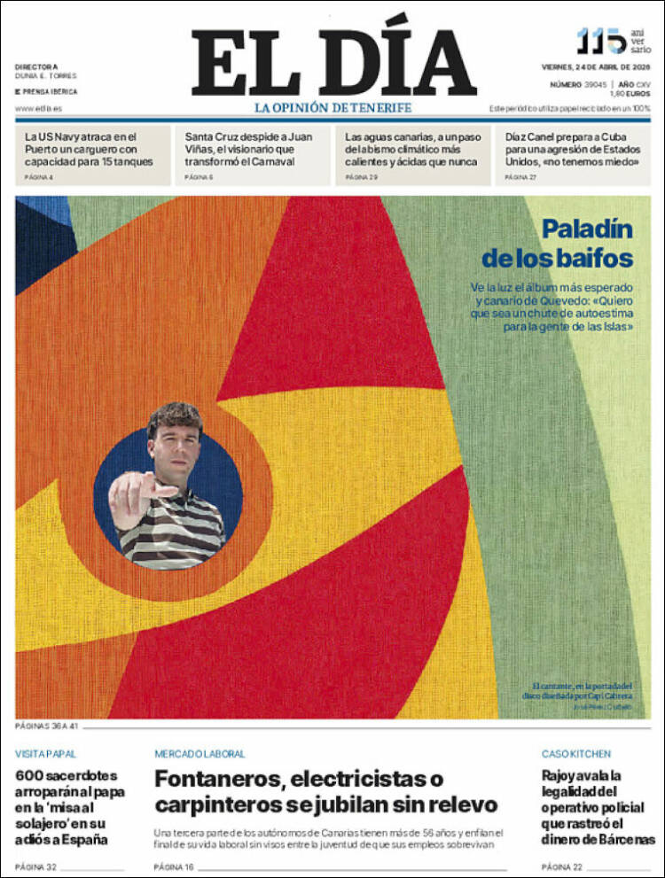 Portada de El Día (Espa&ntilde;a)