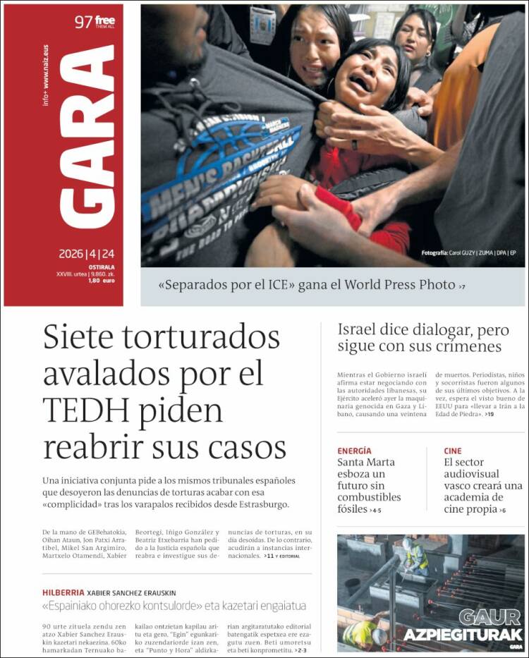 Portada de Gara (Espa&ntilde;a)