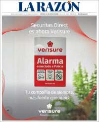 Portada de La Razón (Spain)