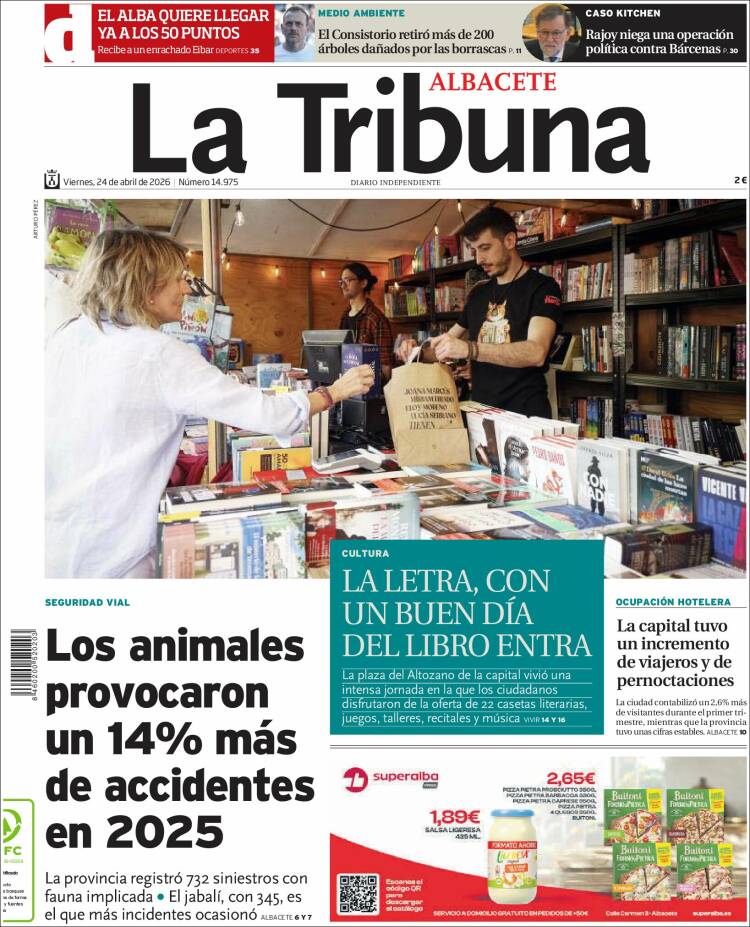 Portada de La Tribuna de Albacete (Espa&ntilde;a)