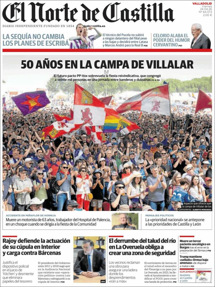 Portada de Norte de Castilla - Valladolid (Espa&ntilde;a)