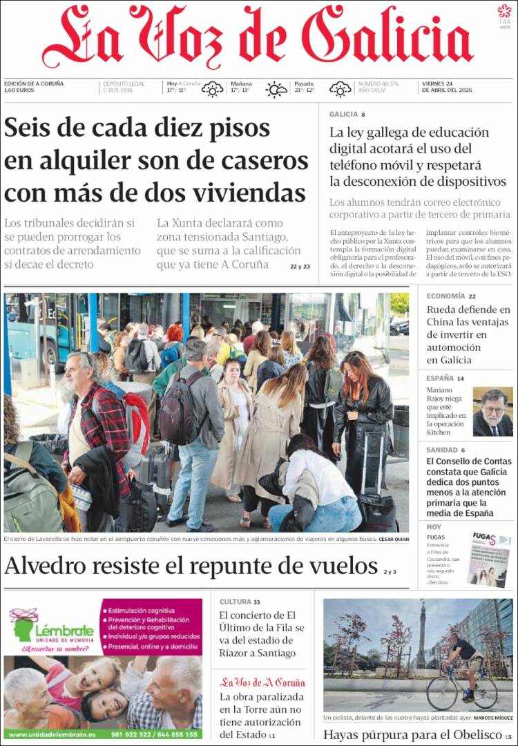 Portada de La Voz de Galicia (Spain)