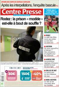 Portada de Centre Presse (Francia)