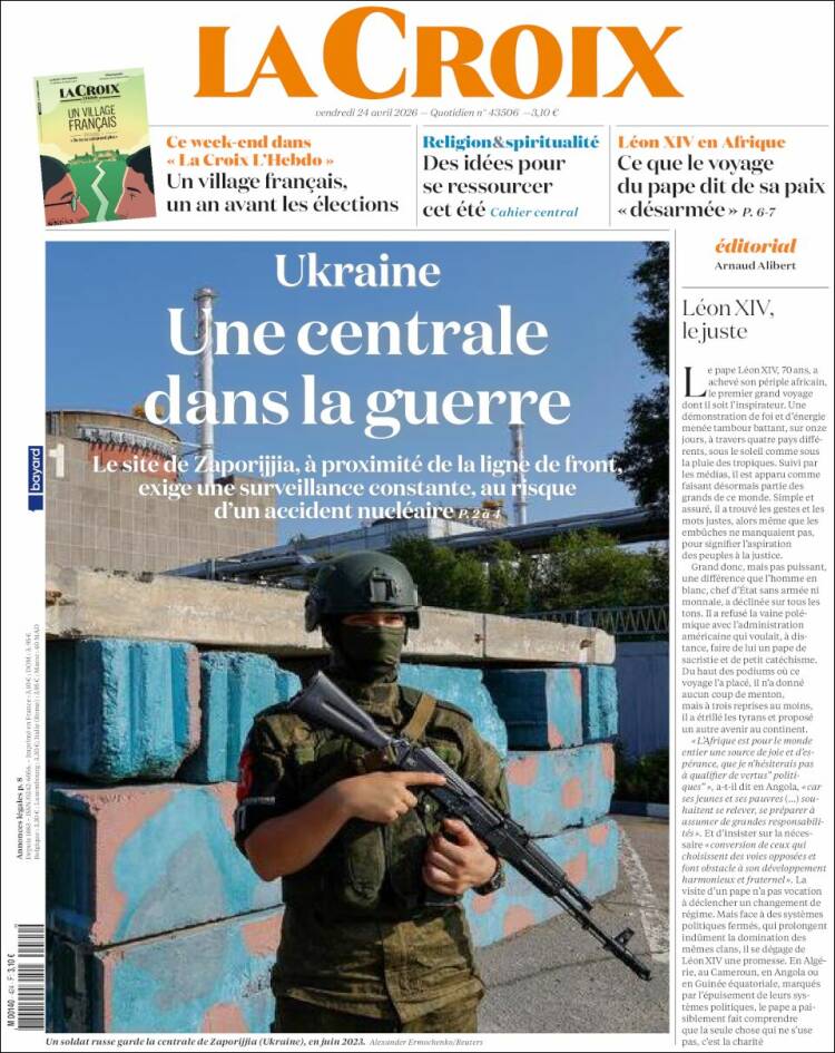 Portada de La Croix (Francia)