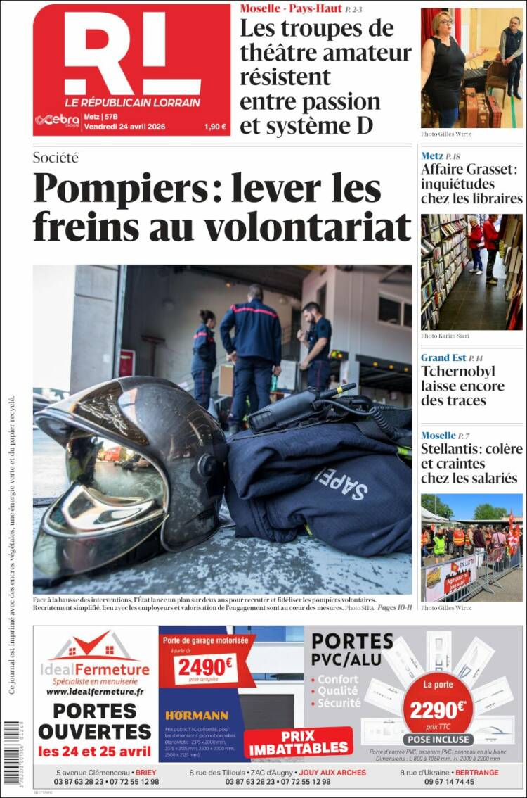 Portada de Le Republicain Lorrain (France)