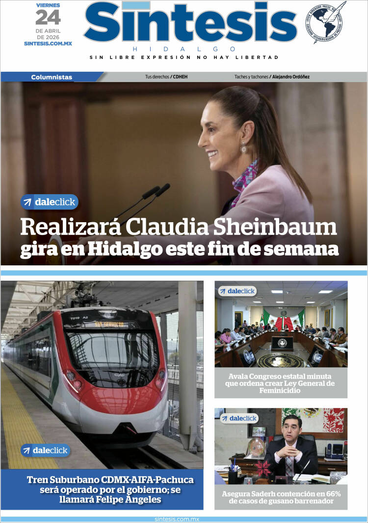 Portada de Sistesis - Hidalgo (M&eacute;xico)