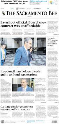 Portada de The Sacramento Bee (USA)