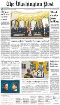 Portada de The Washington Post (USA)